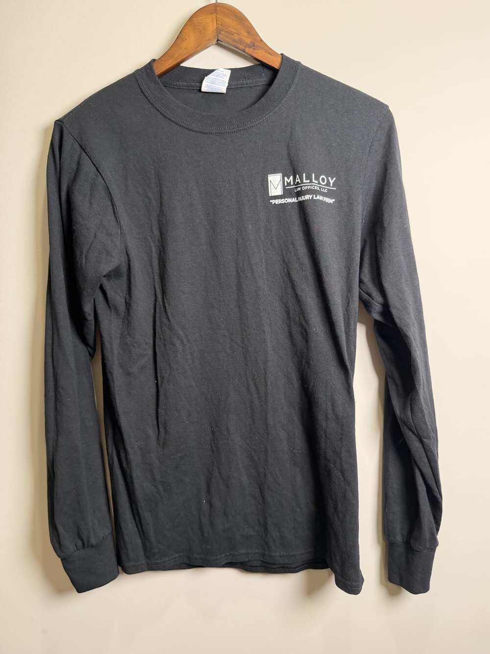 Port & Company Core Blend Black Long-Sleeve Crewneck T-Shirt Size S
